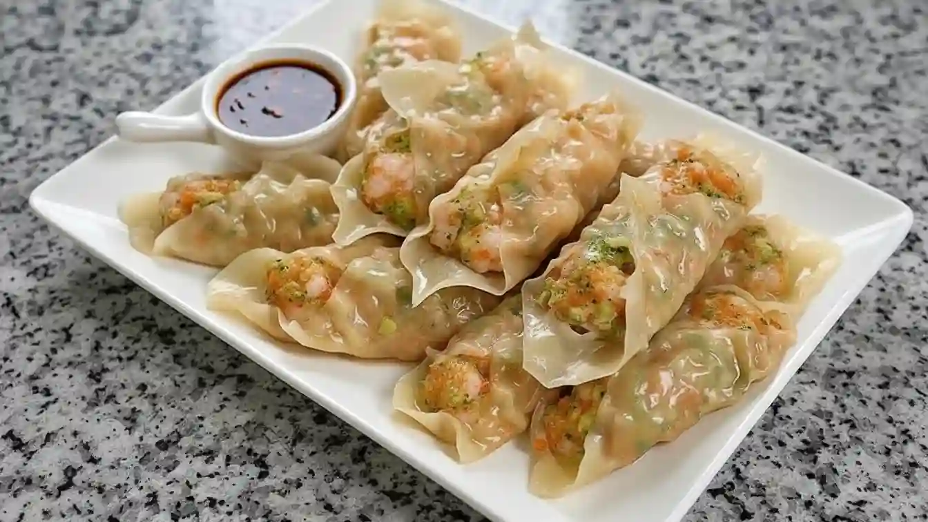 Steamed Rice Paper Shrimp Dumplings recipe