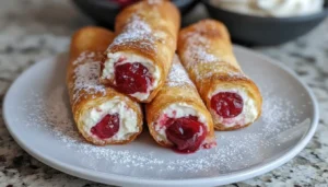 Deep-Fried Cherry Cheesecake