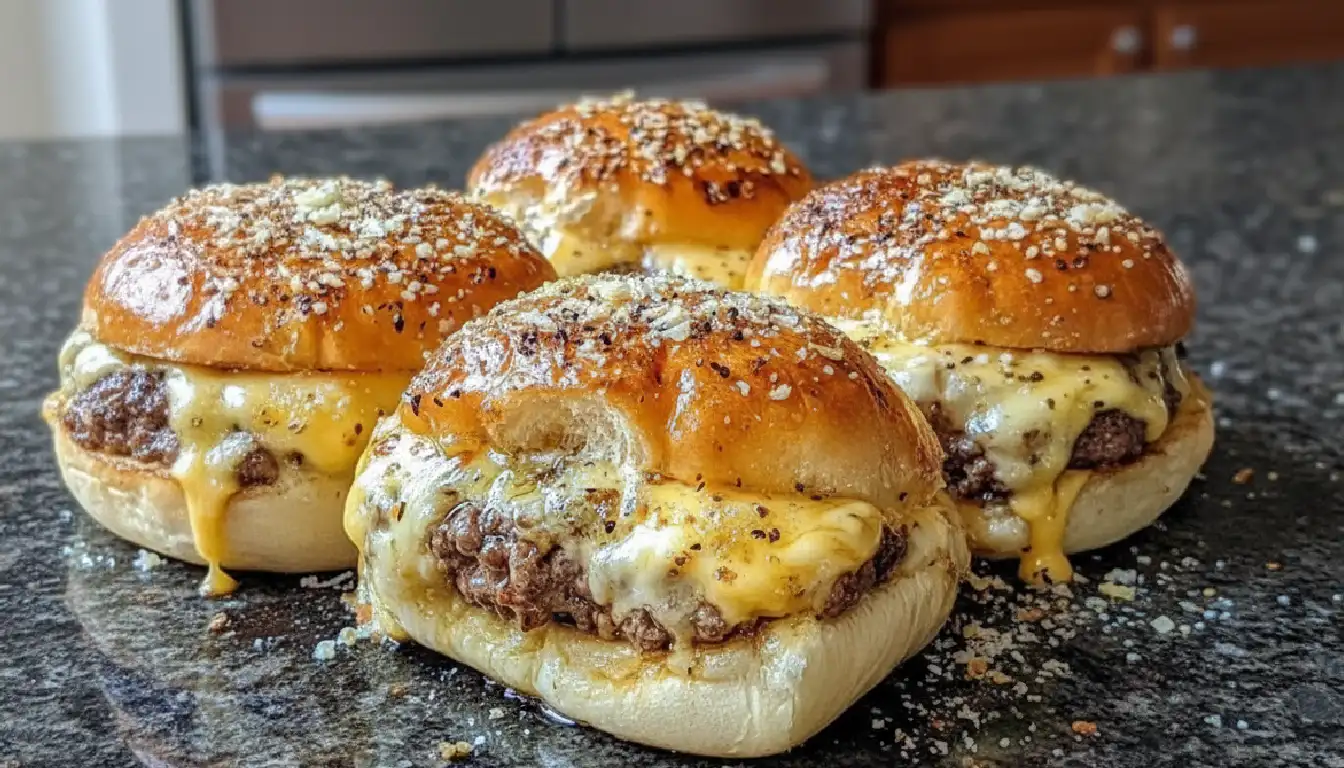 Garlic Parmesan Cheeseburger Bombs