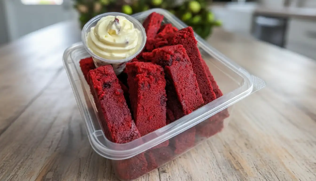 Homemade Red Velvet Brownie Dippers with Cheesecake Dip Recipe-