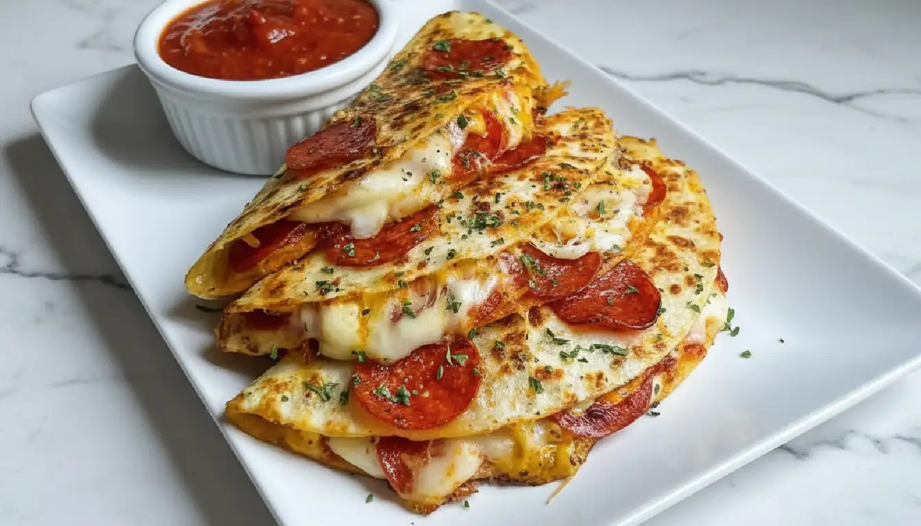 Pepperoni Pizza Quesadillas