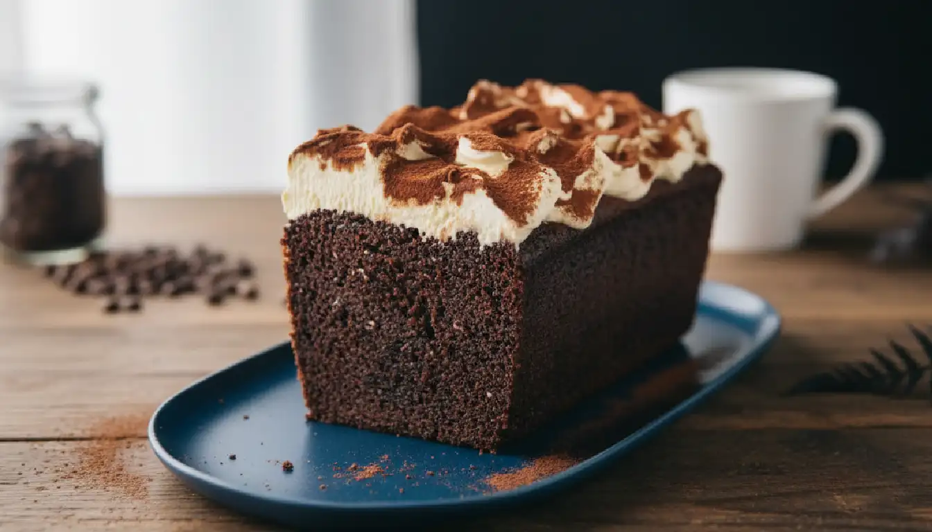 Rich Chocolate Loaf Cake with Baileys Original Irish Cream Cream Cheese Frosting