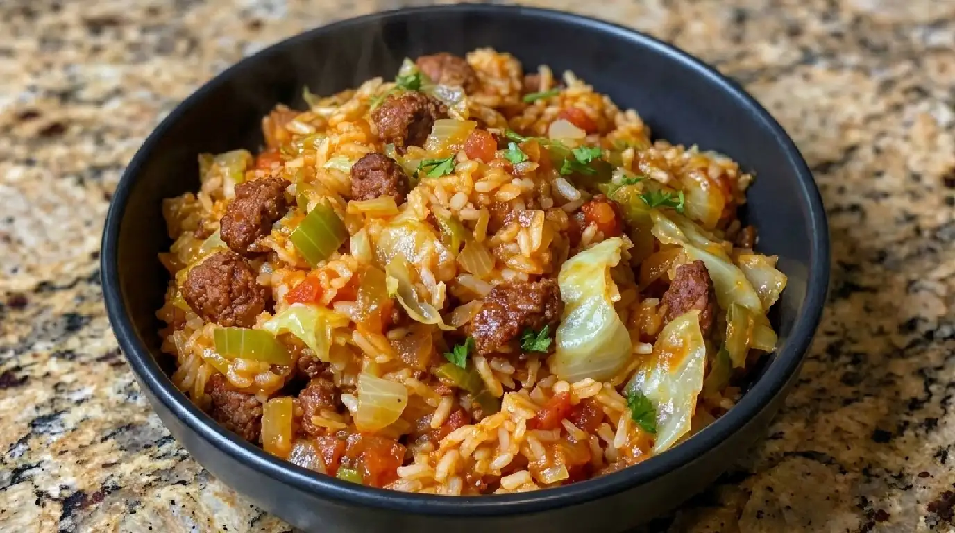 One-Pot Cajun Cabbage Jambalaya Recipe