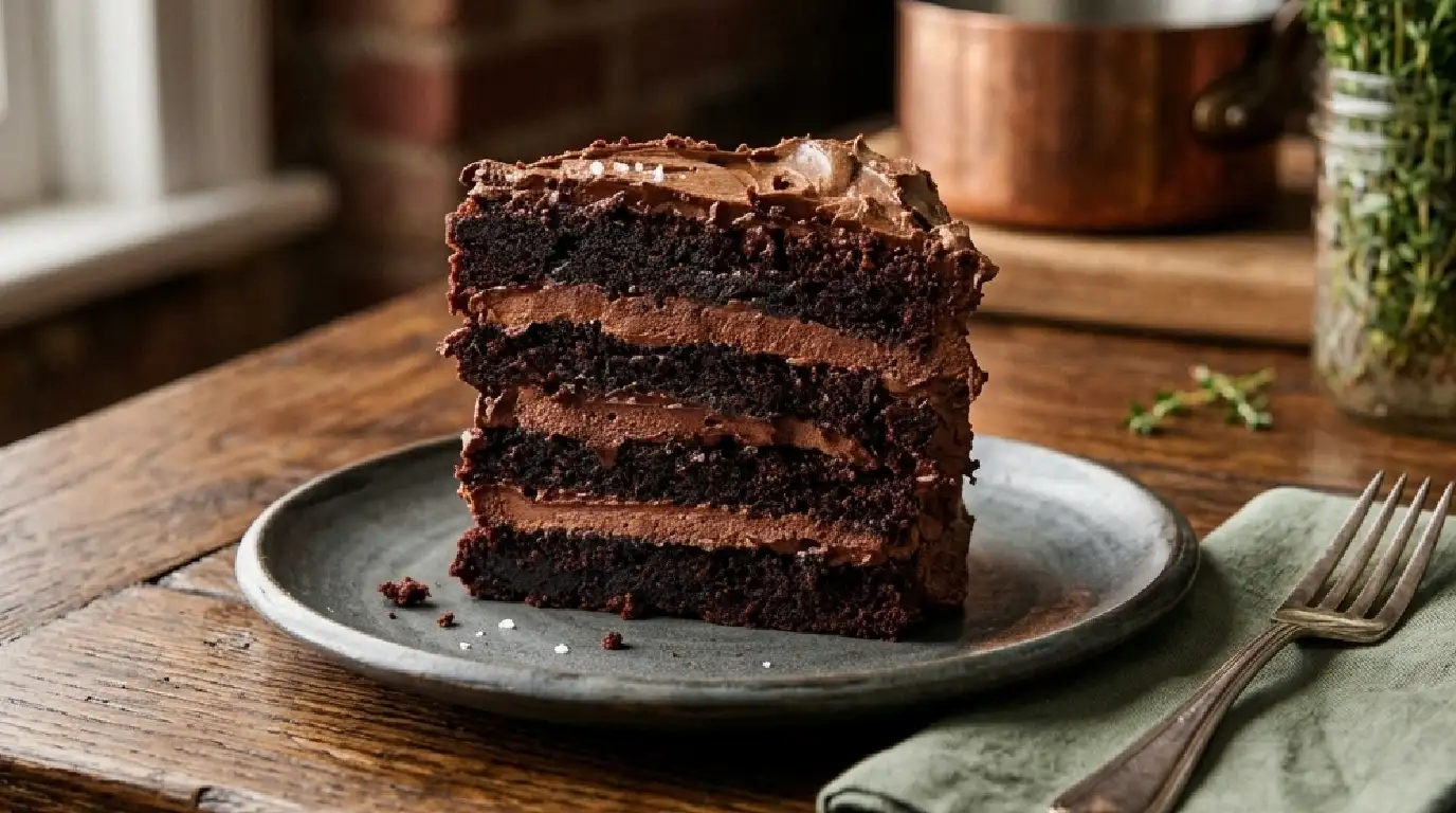Fudgy Chocolate Slice Cake
