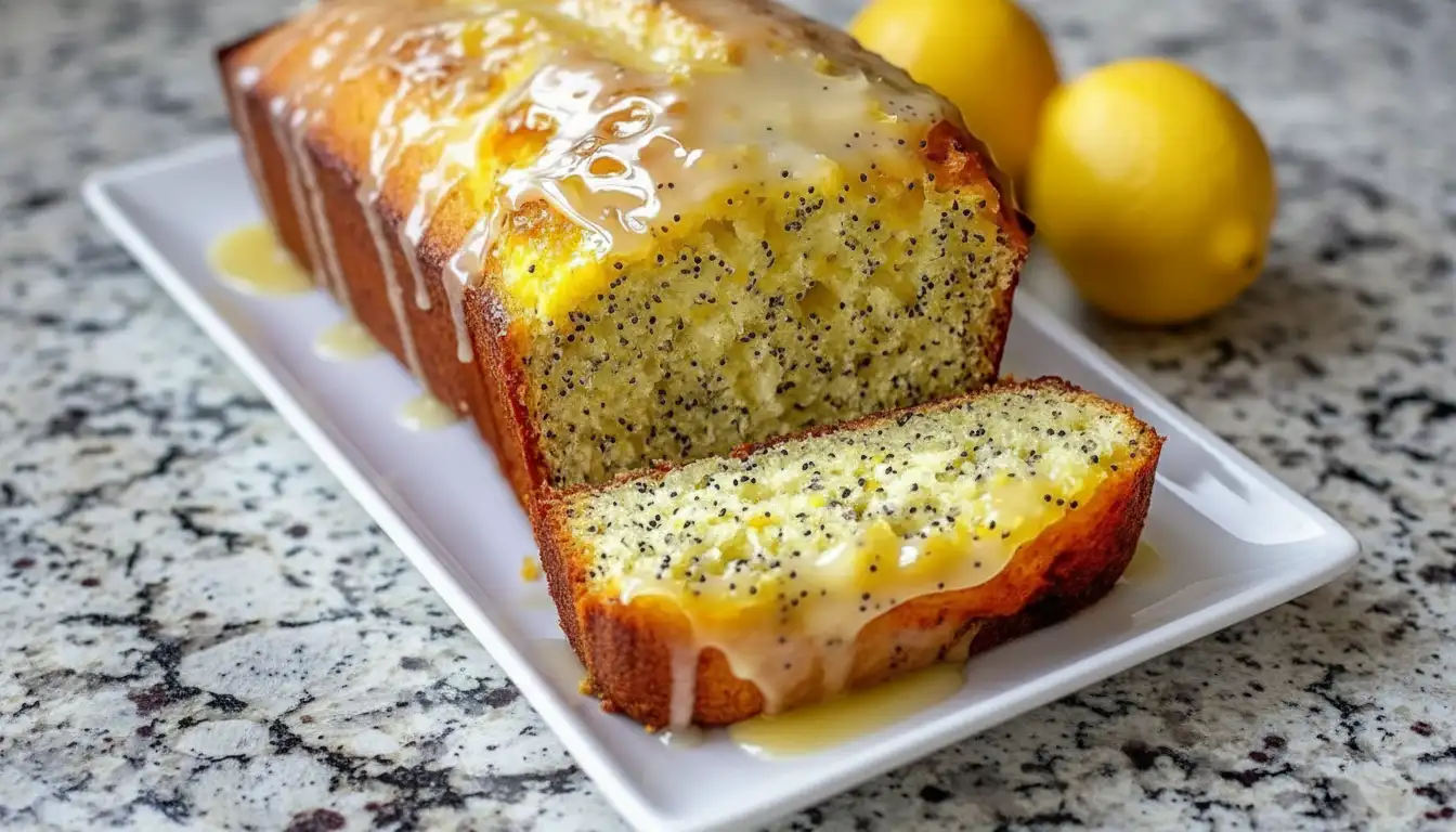 Lemon Poppy Seed Loaf with Zesty Glaze