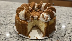 No-Bake Biscoff Cookie Butter Cheesecake Recipe