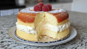 Victoria Sponge Cake with Whipped Cream Recipe
