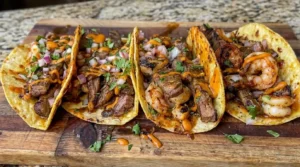 Shrimp and Steak Tacos
