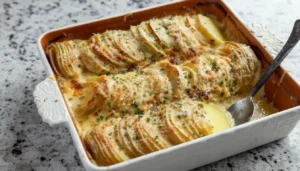 Roasted Garlic Potato Gratin