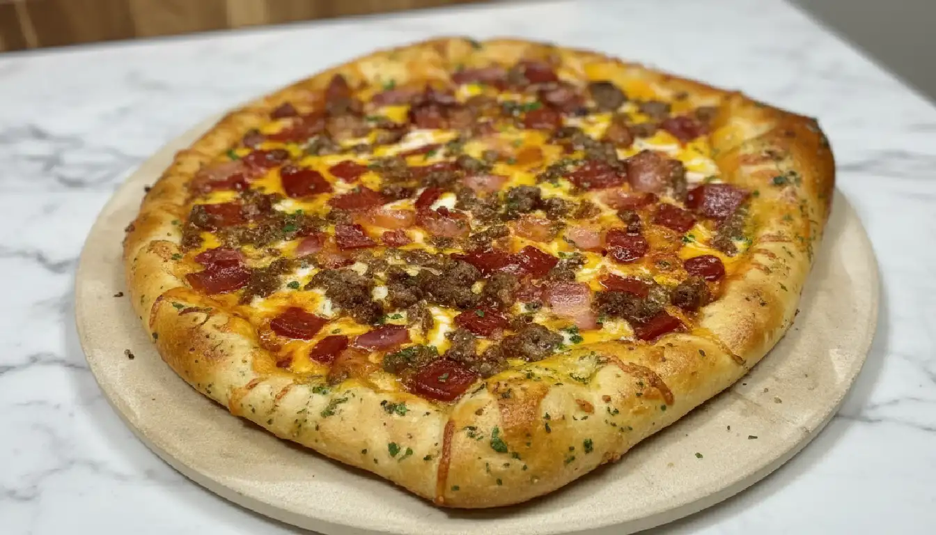 Sausage, Bacon & Pepperoni Hot Honey Pizza