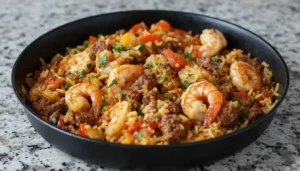 Shrimp Sausage Dirty Rice