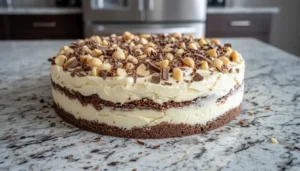 White German Chocolate Cake with Cheesecake Center Recipe