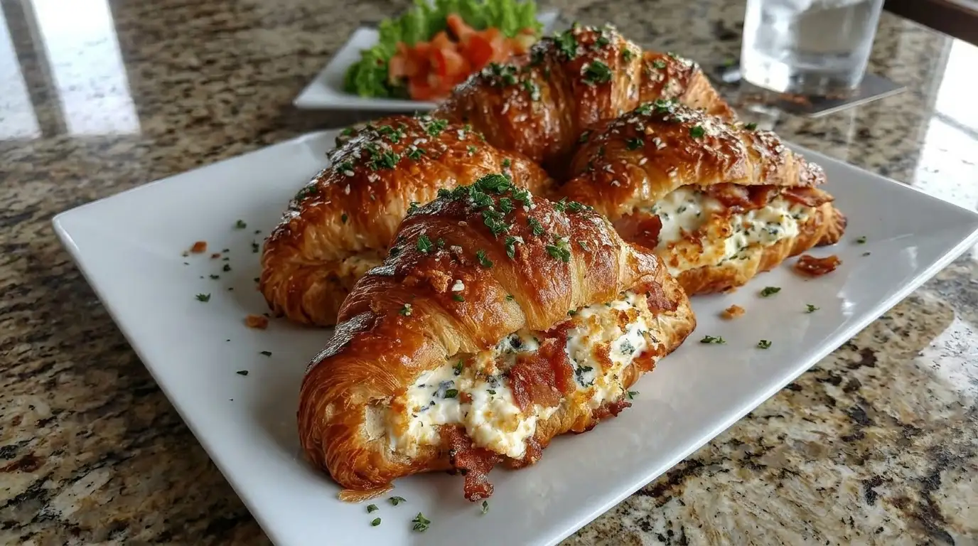 Breakfast Stuffed Bacon Egg & Cheese Croissant