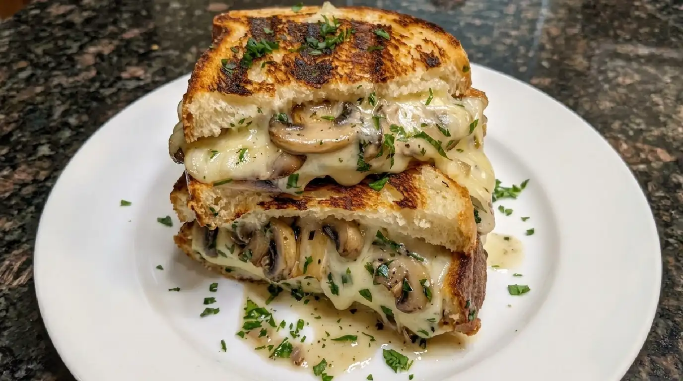 Easy Mediterranean Mushroom Grilled Cheese