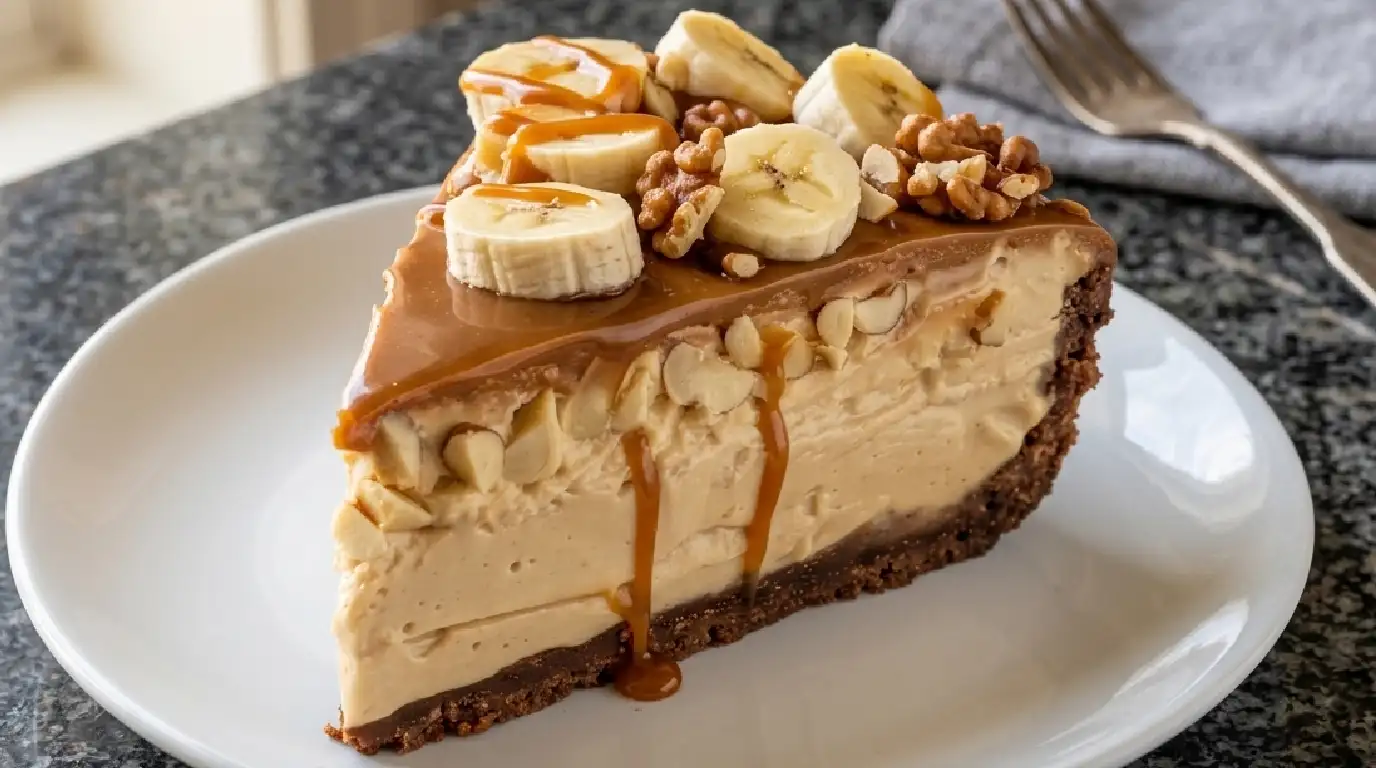 Banana Caramel Nut Cheesecake