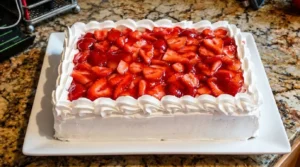Fresh Strawberry Cream Cake Recipe