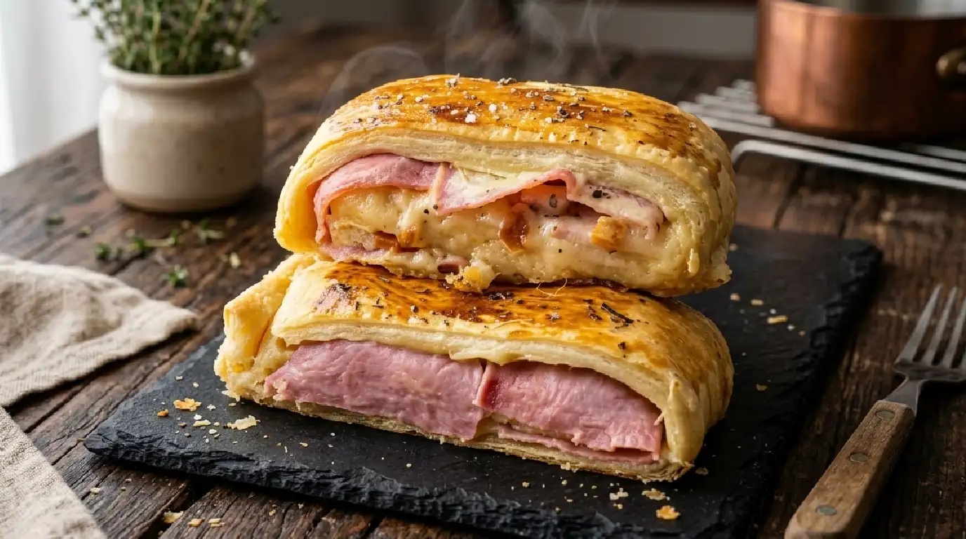 Puff Pastry Strudel with Ham and Cheese Recipe