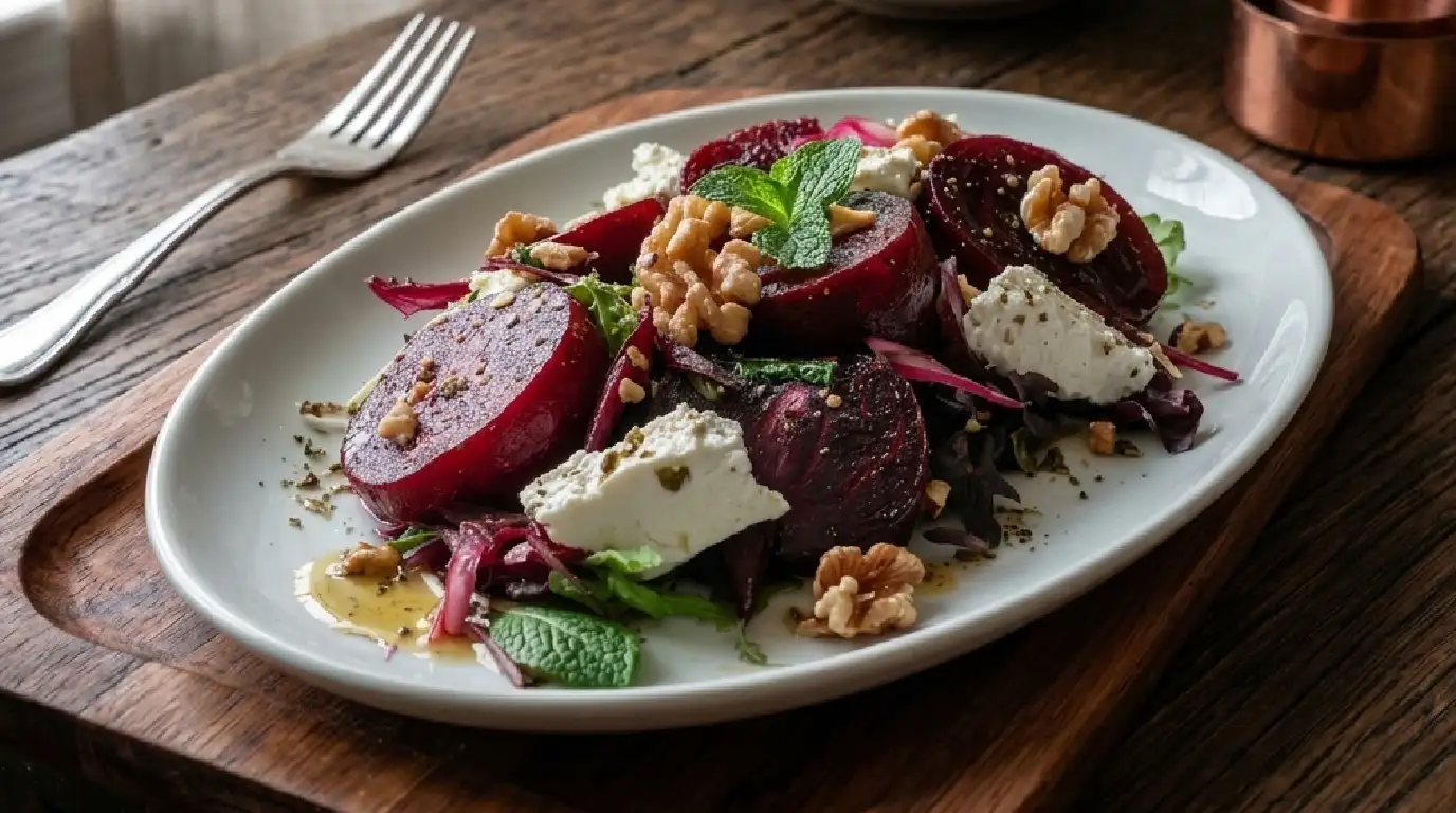 Roasted Beet Salad with Feta and Walnuts